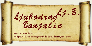 Ljubodrag Banjalić vizit kartica
